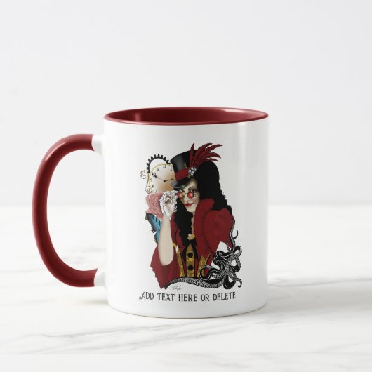 Viktorianischer Roter Steampunker Tasse (Links)