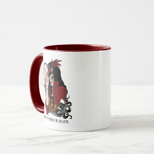 Viktorianischer Roter Steampunker Tasse (Vorderseite Links)