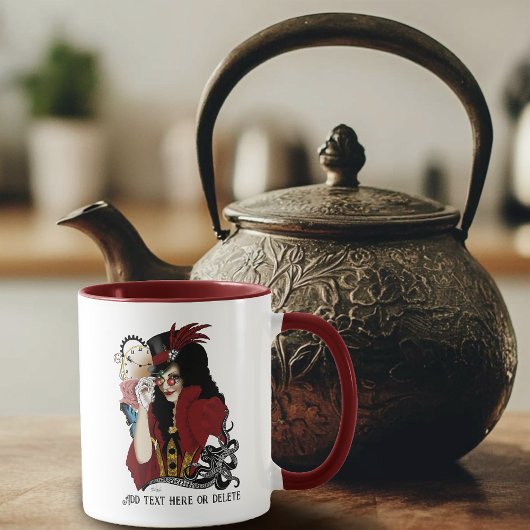 Viktorianischer Roter Steampunker Tasse
