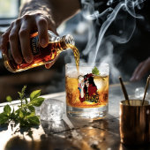 Viktorianischer Roter Steampunker Whiskyglas