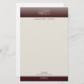 Viktorianischer Roter Wein Maßgeschneiderte Bodenb Briefpapier (Vorne/Hinten)