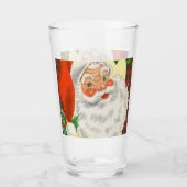 Viktorianischer Santa Claus Retro Weihnachten Glas (Vorderseite)