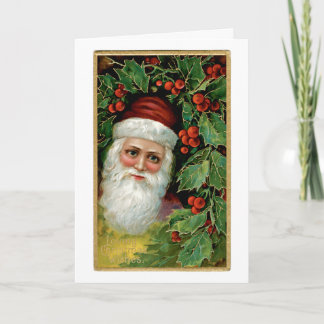 Viktorianischer Santa Santa Santa Santa Santa Feiertagskarte