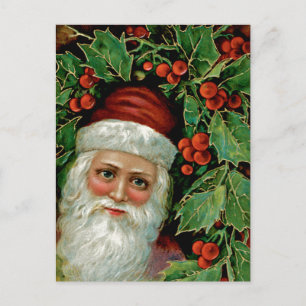 Viktorianischer Santa Santa Santa Santa Santa Feiertagspostkarte