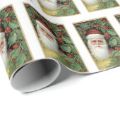 Viktorianischer Santa Santa Santa Santa Santa Geschenkpapier (Rolleneckpunkt)