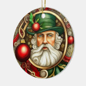 Viktorianischer Santa Santa Santa Santa Santa Keramik Ornament (Links)