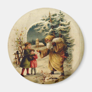 Viktorianischer Santa Santa Santa Santa Santa Magnet