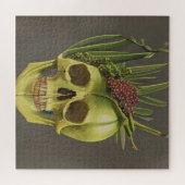 Viktorianischer Schädel, Aloe und Trauben Puzzle (Horizontal)