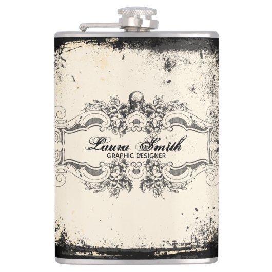 Viktorianischer Schädel Flachmann (Vorderseite)