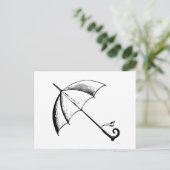 Viktorianischer Schirm Postkarte (Stehend Vorderseite)