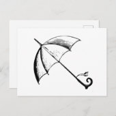 Viktorianischer Schirm Postkarte (Vorne/Hinten)