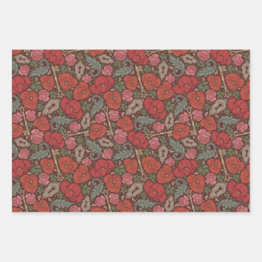 Viktorianischer Schlüssel für den englischen Garte Geschenkpapier Set (Vorderseite)