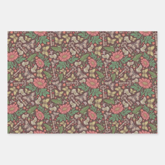 Viktorianischer Schlüssel für den englischen Garte Geschenkpapier Set (Vorderseite 3)