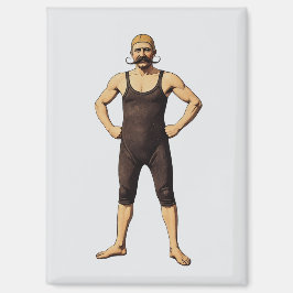 Viktorianischer Schnurrbart-Mann Magnet