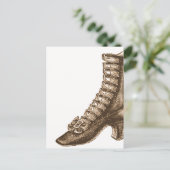 Viktorianischer Schuhputzschuh Postkarte (Stehend Vorderseite)