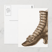 Viktorianischer Schuhputzschuh Postkarte (Vorne/Hinten)