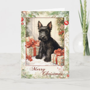 Viktorianischer Scottish Terrier Weihnachten