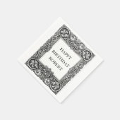 Viktorianischer Scroll Frame Napkin - elegant Serviette (Ecke)
