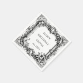 Viktorianischer Scroll Frame Napkin - elegant Serviette (Ecke)