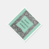 Viktorianischer Scroll Frame Napkin - elegant Serviette (Ecke)