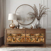 Viktorianischer Sepia Herbstmapel Ephemera Seidenpapier