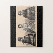 viktorianischer Shawls-Modedruck der 80er Jahre Puzzle (Vertikal)