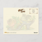 Viktorianischer Slipper mit Kitten und Rose Postkarte (Rückseite)