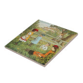 Viktorianischer Sommer, Kinder, die im Gras Fliese (Seite)