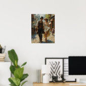 Viktorianischer Spaziergang - Steampunk Poster (Heimbüro)