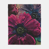 Viktorianischer Splendor: Exquisite Blumenmuster Fleecedecke (Vorderseite)