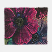 Viktorianischer Splendor: Exquisite Blumenmuster Fleecedecke (Vorderseite (Horizontal))