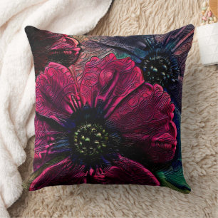 Viktorianischer Splendor: Exquisite Blumenmuster Kissen
