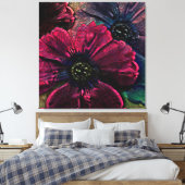 Viktorianischer Splendor: Exquisite Blumenmuster Leinwanddruck (Insitu (Schlafzimmer))