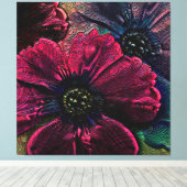 Viktorianischer Splendor: Exquisite Blumenmuster Leinwanddruck (Insitu (Holzboden))