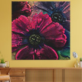 Viktorianischer Splendor: Exquisite Blumenmuster Leinwanddruck (Insitu (Wohnzimmer))