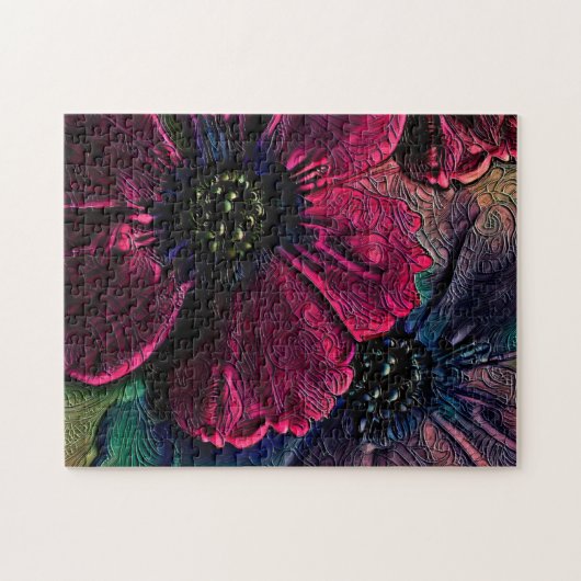 Viktorianischer Splendor: Exquisite Blumenmuster Puzzle (Horizontal)