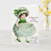 Viktorianischer St. Patrick's Day Karte (Gelbe Blume)