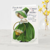 Viktorianischer St. Patrick's Day Karte (Gelbe Blume)