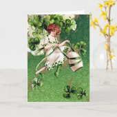 Viktorianischer St. Patrick's Day Karte (Gelbe Blume)