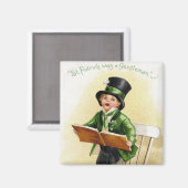 Viktorianischer St. Patrick's Day Magnet (Vorderseite/Rückseite)