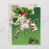 Viktorianischer St. Patrick's Day Postkarte (Vorne/Hinten)