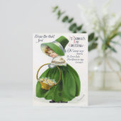 Viktorianischer St. Patrick's Day Postkarte (Stehend Vorderseite)