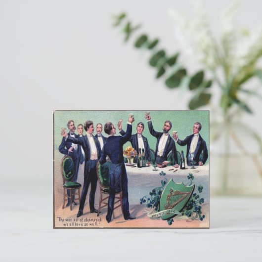 Viktorianischer St. Patrick's Day Postkarte (Stehend Vorderseite)