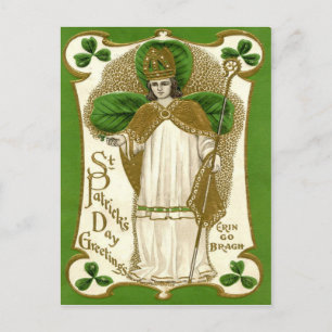 Viktorianischer St. Patricks-Tag Postkarte