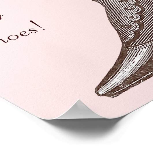 Viktorianischer Start Bitte entfernen Sie Ihr Schu Poster (Ecke)