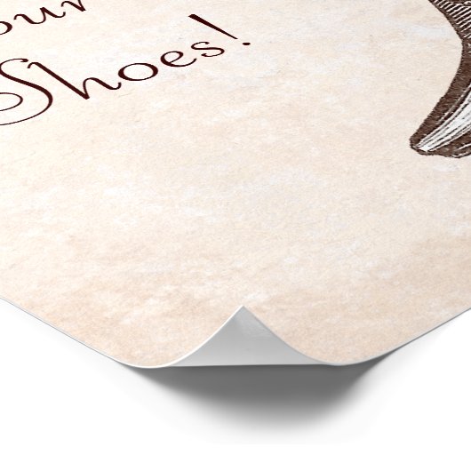 Viktorianischer Start Bitte nehmen Sie Ihr Schuhze Poster (Ecke)