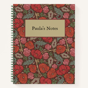 Viktorianischer Steampunk-alter Schloss-Schlüssel  Notizblock