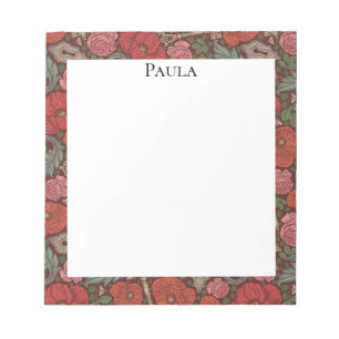 Viktorianischer Steampunk-Altschloss-Schlüssel Rot Notizblock