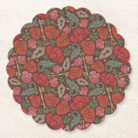 Viktorianischer Steampunk-Altschlüssel Roter Mohn