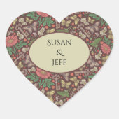 Viktorianischer Steampunk Butterfly Alter Key Whit Herz-Aufkleber (Vorderseite)